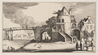 料金所のある橋（『風景』より） 作： Claes Jansz. Visscher II