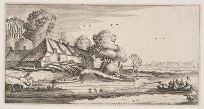 農場近くの手漕ぎボートから鴨を撮影（Playsante Lantschappenより） 作： Claes Jansz. Visscher II