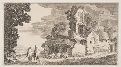 道路沿いの廃墟、『風景』より（プレイサンテ・ランツシャッペン） 作： Claes Jansz. Visscher II