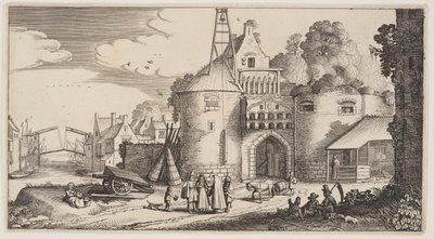 町の門、『風景』より（プレイサンテ・ランツシャッペン） 作： Claes Jansz. Visscher II