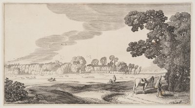 牧草地の眺め（Playsante Lantschappenより） 作： Claes Jansz. Visscher II