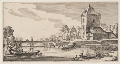 川沿いの村、『風景』より（プレイサンテ・ランツシャッペン） 作： Claes Jansz. Visscher II