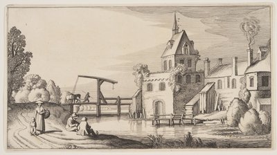 川沿いの村、『風景』より（プレイサンテ・ランツシャッペン） 作： Claes Jansz. Visscher II