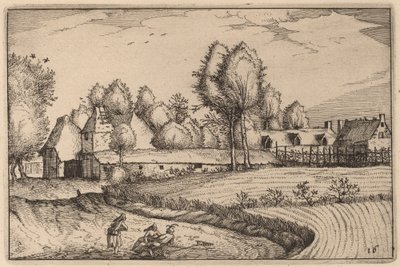 野原に沿った道 作： Claes Jansz Visscher after Johannes van Doetechum, the Elder after Lucas