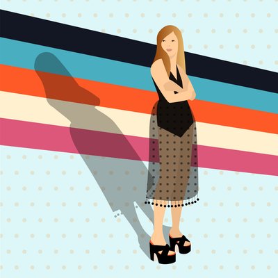 ファッションストライプ 作： Claire Huntley