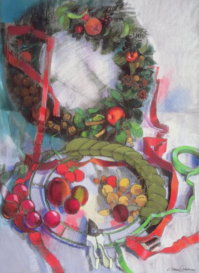 クリスマスの花輪の作成 作： Claire Spencer