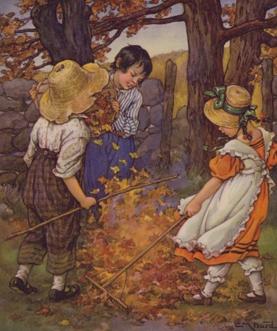 詩の子供の庭：秋の火（カラーリソ） 作： Clara Miller Burd