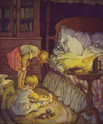詩の子供の庭：夏のベッド（カラーリソ） 作： Clara Miller Burd