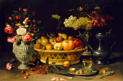 果実と花の静物画 1608-1621年 作： Clara Peeters