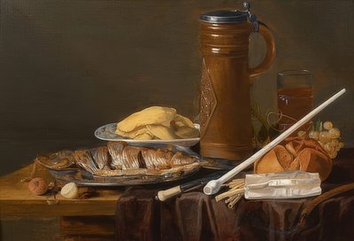 土管のある静物。 1630年頃 作： Charlotte Evans
