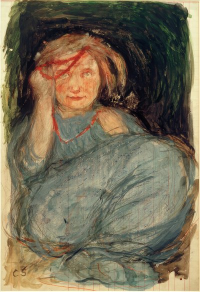 サンゴのネックレスを持つ子供 作： Clara Siewert