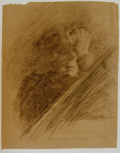 腕を支えた自画像 作： Clara Siewert