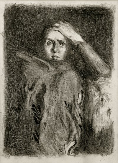 腕-身震いをサポートした自画像 作： Clara Siewert