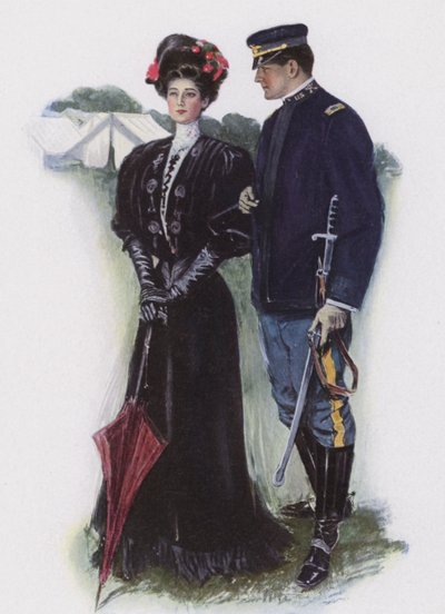 女性と兵士 作： Clarence F. Underwood