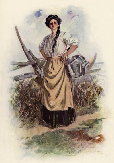 Where Are You Going My Pretty Maid」（カラーリトグラフ 作： Clarence F. Underwood