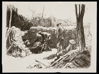 「フランスの高度なドレッシング ステーション」、1917 年 作： Claude Allin Shepperson