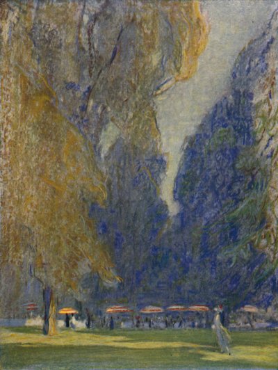 ケンジントンガーデンズのお茶、1914年、1920年 作： Claude Allin Shepperson