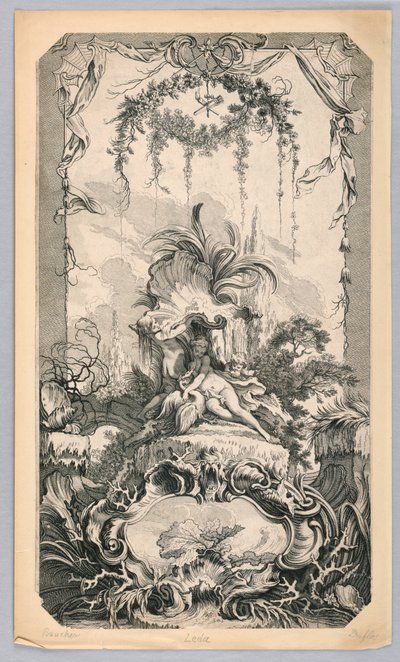 レダと白鳥 作： Claude Augustin Duflos