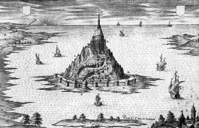 ノルマンディー (フランス) のサン ミシェル山、Chastillon による彫刻 作： Claude Chastillon