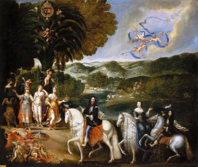 ピレネー条約の寓意ルイ14世の結婚の寓意 作： Claude Deruet