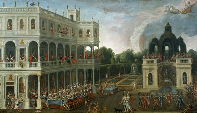 アマゾンの宴会、クロード・ドゥリュエ作（1588-1660） 作： Claude Deruet