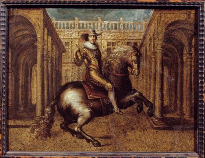 ガストン・ドルレアン（1608-1660）ルイ13世の弟であるアンジュー公の騎馬像。クロード・ドゥルエ（1588-1662）による絵画 作： Claude Deruet