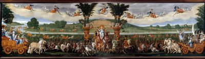 四大元素のこと。大地」または「アンヌ・ドートリッシュの勝利」：アンヌ・ドートリッシュ（1601-1666）を描いたアレゴリー的な絵画 中央にはフランスの女王、彼女は農業とフェコンディテの女神であるケレスで表現されている。背景には、聖人から見た 作： Claude Deruet