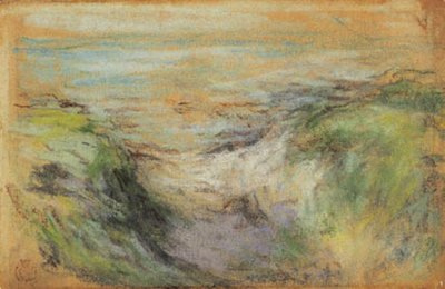 海に向かって砂丘の間の道 作： Claude Emile Schuffenecker
