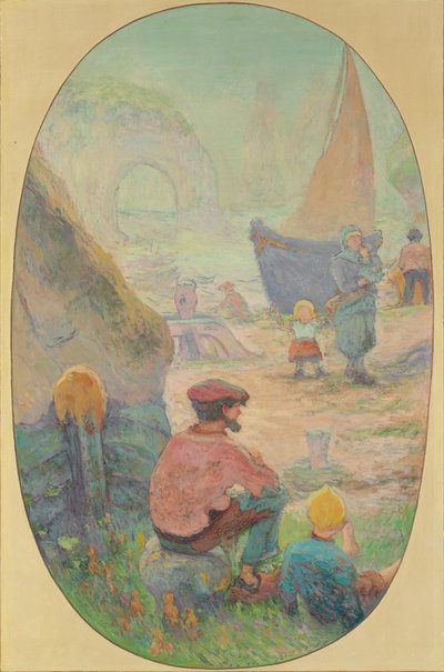 エトルタの漁師;エトルタのペシュール 作： Claude Emile Schuffenecker