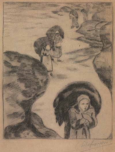 海藻採集、イポート 作： Claude Emile Schuffenecker