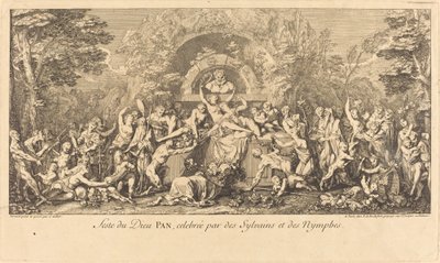 Feste du Dieu Pan, celebree par des Sylvains et des Nymphes (シルヴァンとニンフによって祝われるパン神の饗宴) 作： Claude Gillot