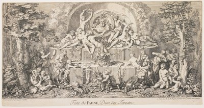 森の神フォーンの祭礼、1740年頃 作： Claude Gillot