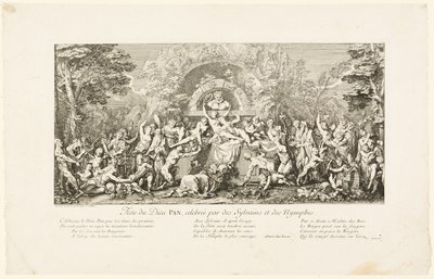 シルヴァ人が祝うパン神の祭り 作： Claude Gillot