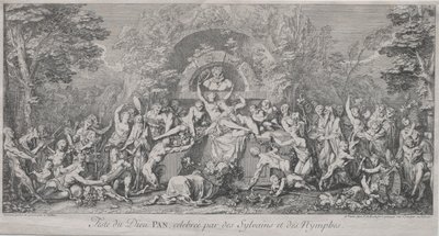 4つのフェスティバル：神の祭典パン。 作： Claude Gillot