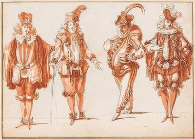 4つのコスチュームキャラクター 作： Claude Gillot