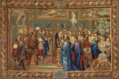 ルイ14世がフエンテス伯爵に与えた謁見...1662年3月24日、ルーヴル美術館にて、1730年頃。 作： Claude I, Ballin