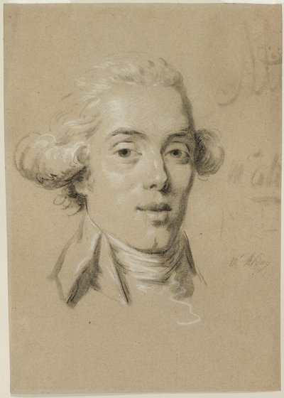 若い男の肖像 作： Claude Jean Baptiste Hoin