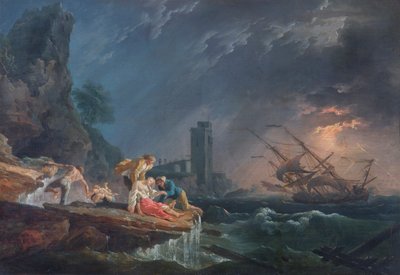 難破船、1760〜65年頃（キャンバスに油彩） 作： Claude Joseph (after) Vernet