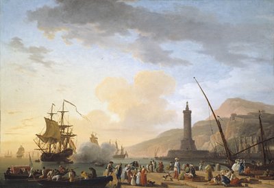 日没時の港 作： Claude Joseph Vernet