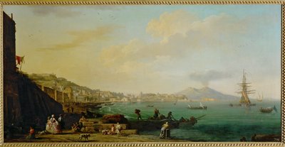 ナポリとヴェスヴィオ火山の眺め... 作： Claude Joseph Vernet