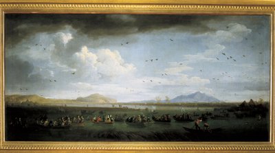パトリア湖でカモを狩るシャルル・ド・ブルボン（ジョセフ・ヴェルネ作 作： Claude Joseph Vernet