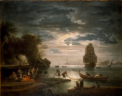 海岸の風景 ラ・ニュイ、1750年代 作： Claude Joseph Vernet