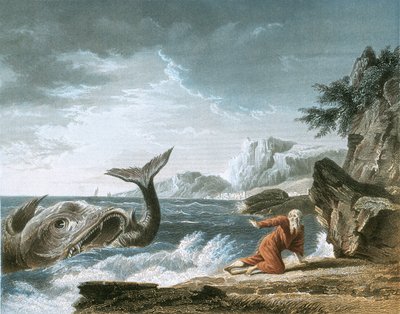 ヨナはクジラによって乾燥した土地に吐かれた 作： Claude Joseph Vernet