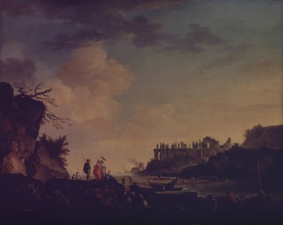 河口付近の遺跡、1748 作： Claude Joseph Vernet