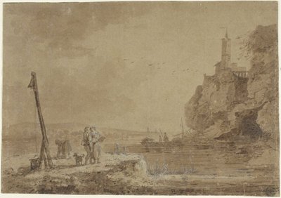崖の下の小さな港 作： Claude Joseph Vernet
