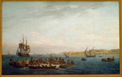 マグロ漁。ジョセフ・ヴェルネ(1714-1789)画 18世紀 パリ、海洋博物館 作： Claude Joseph Vernet