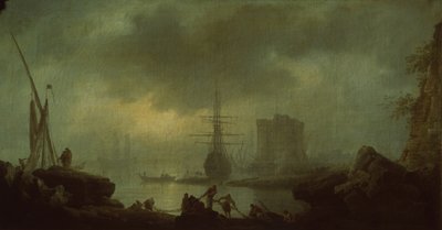 海の景色。靄 作： Claude Joseph Vernet