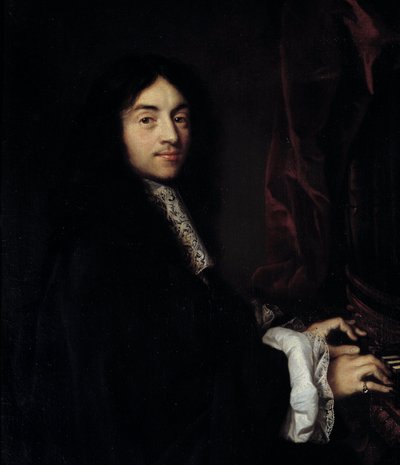 オルガン奏者シャルル・クープラン（1638-1679）と画家の娘の肖像」の詳細 クロード・ルフェーブル（1632-1675）の絵画 17世紀 日1,27x0,96 m 作： Claude Lefebvre