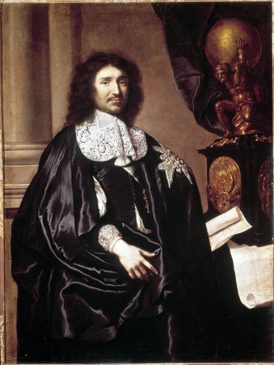 Jean Baptiste (Jean-Baptiste) Colbert (1619-1683) フランスの政治家。クロード・ルフェーブル（1632-1675）の絵画。ベルサイユ宮殿美術館 作： Claude Lefebvre