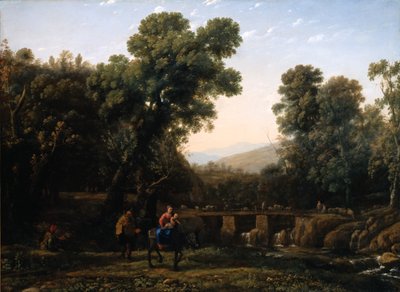 エジプトへの逃避（キャンバスに油彩） 作： Claude Lorrain (1600 82)